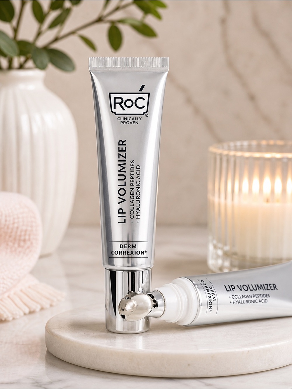 NEW RoC Derm Correxion Lip Volumizer Collagen Peptides Hyaluronic Acid